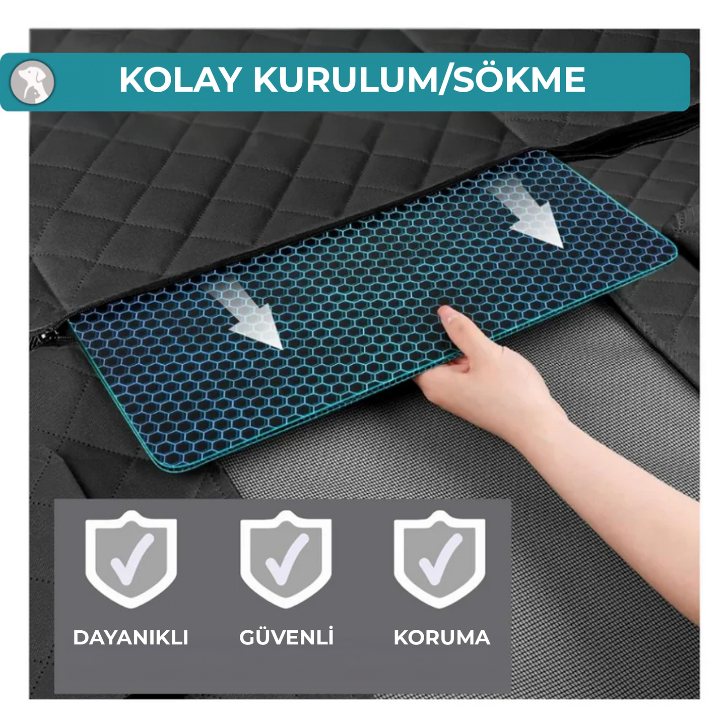 Patigo Köpek Araba Arka Koltuk Kılıfı